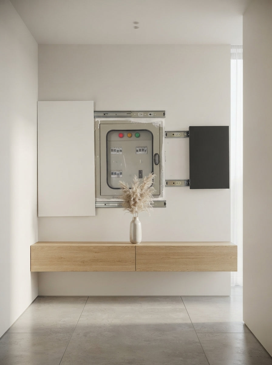 Modern Sliding Electrical Panel Cover
