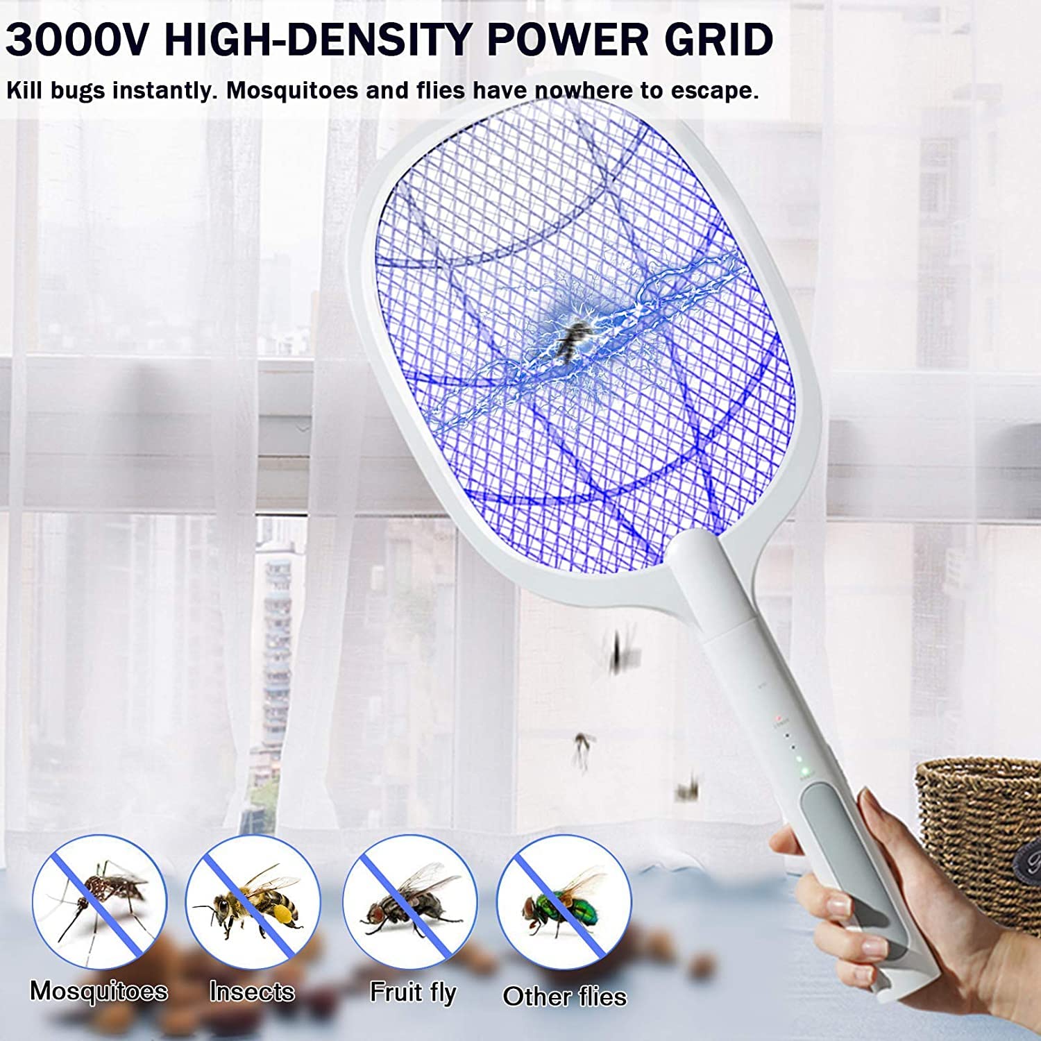 2-in-1 Mosquito Killer  Racket Lamp SKU - (1)
