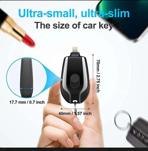 2-in-1 Portable Charging Cable Keychain