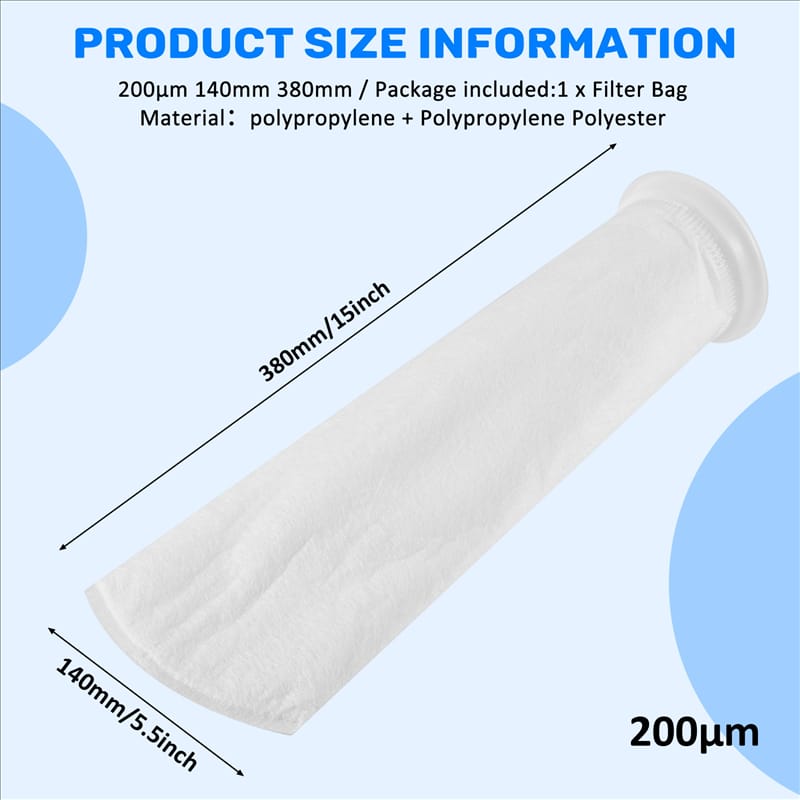 Water Tank Filter Bag – Reusable Mesh Filter Sock with Plastic Ring