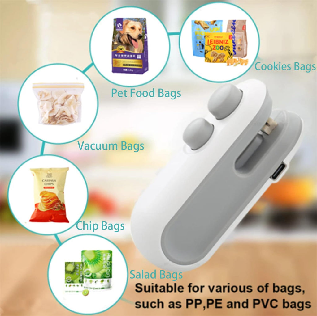 USB Rechargeable Mini Bag Sealer &amp; Cutter