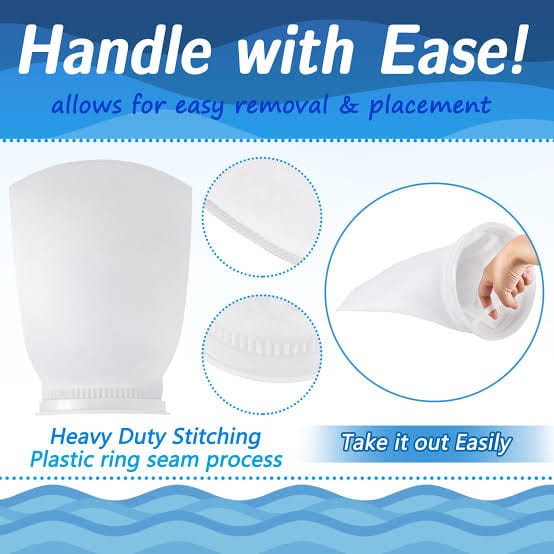 Water Tank Filter Bag – Reusable Mesh Filter Sock with Plastic Ring