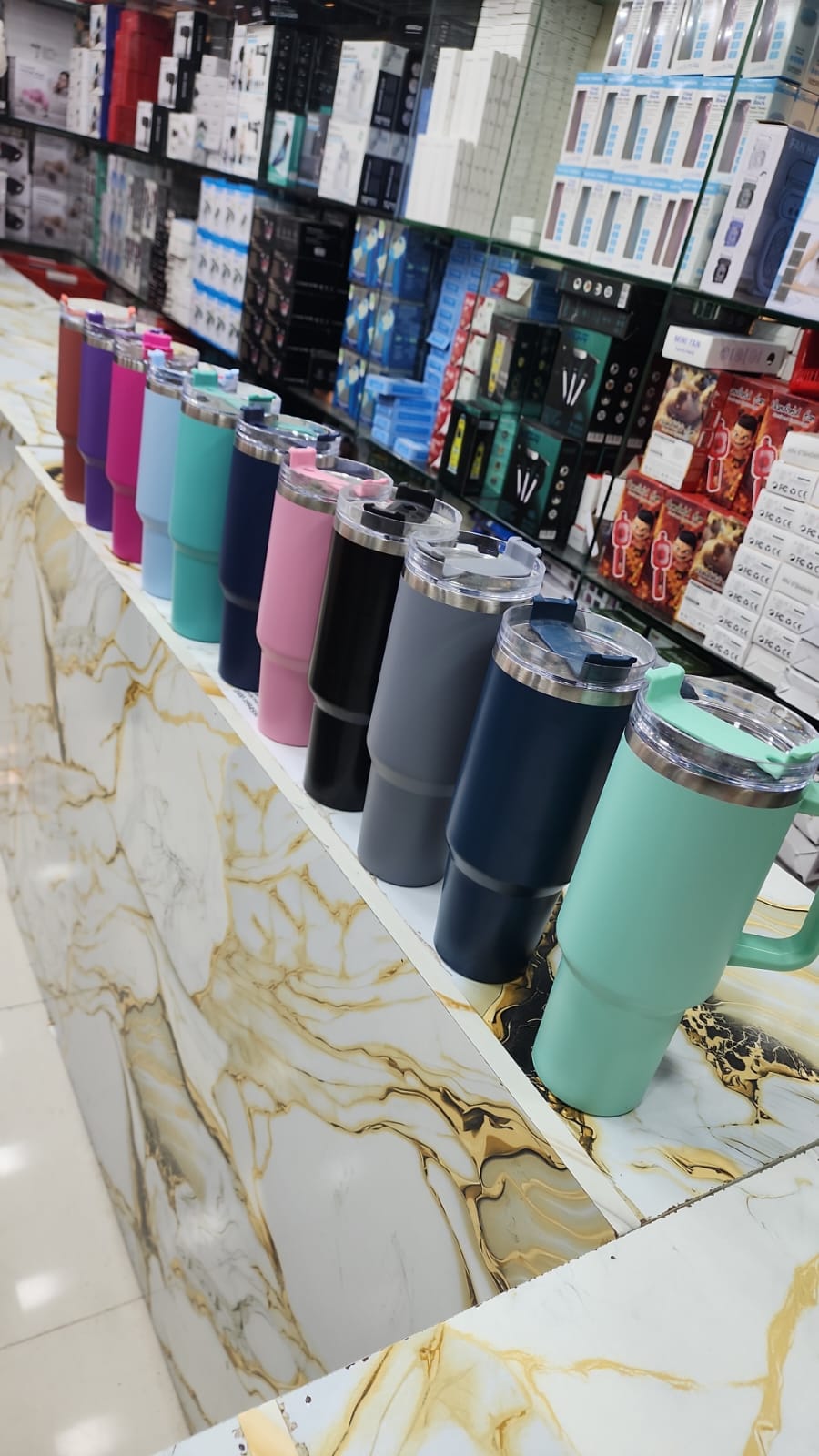✨🥤 40oz Premium Stainless Steel Insulated Travel Tumbler with Handle & Flip Lid 💧